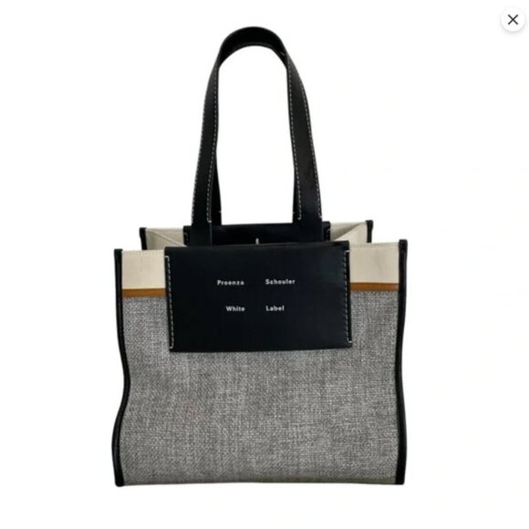 Proenza Schouler White Label Large Morris Tote NEW Canvas Leather - Picture 2 of 14